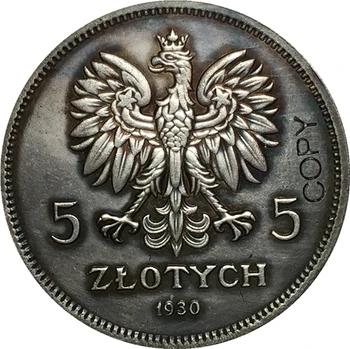 1930 5 Zlotas Lenkijos monetų kopijos