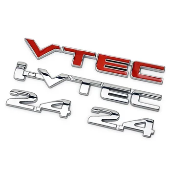 2.4 I-VTEC Raudona Chrome Raidžių Skaičius Metalo Refitting Automobilių Stilius Logotipas Ženklelis Lipdukas Sparno ir Liemens Honda Accord, CR-V Civic 6