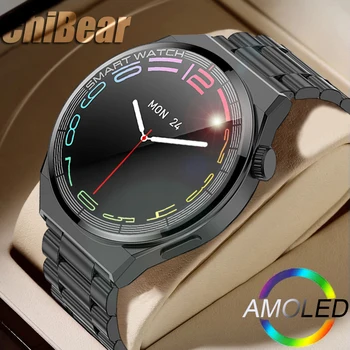 2022 Naujas Smart Watch Vyrų AMOLED 360*360 HD Ekrane Visada Rodomas Laikas Fitneso Apyrankė atsparus Vandeniui Nerūdijančio Plieno Smartwatch NFC