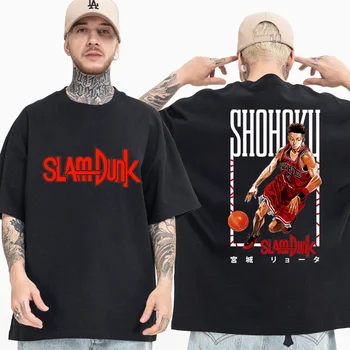 2022 Nauji Marškinėliai vyriški moteriški Japonijos Mados Anime Slam Dunk T-shirt Streetwear Tendencija Hip-Hop Trumpas Rankovės Tshirts Unisex Viršų