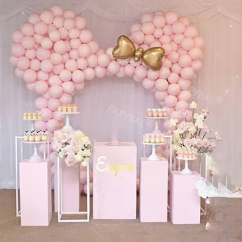 207pcs Baby Pink Arch Girliandą Balionų Rinkinys 