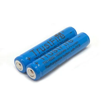 2vnt/daug TrustFire 14650), 3,7 V 1600mAh Ličio Baterija, Įkraunamas Baterijas Saugomų PCB Maitinimo Šaltinis LED Žibintuvėlis