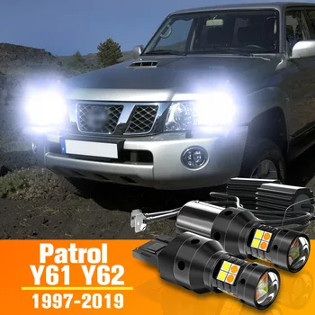2X Dual Mode LED Posūkio Signalo+Šviesos važiavimui Dieną DRL Reikmenys Nissan Patrol Y61 Y62 1997-2019 2009 2010 2011 2012 2013