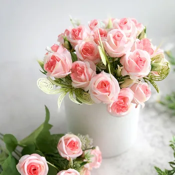 30cm Šilko Dirbtinių Rožių Gėlių Puošmena Puokštė Vazos Namuose Šalių Susitarimą, Vestuvių Dekoravimas Pavasario Netikrą Gėlės