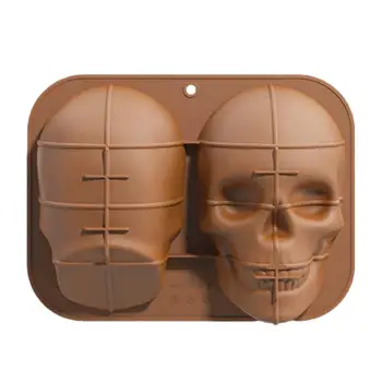 3D Silikono Formos Galvos Skeletas Kaukolės Silikono 