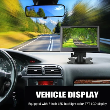 7 Colių Atbuline Kamera Dash Monitorius Saugi Automobilių Stovėjimo Aikštelė, Automobilių Galinio Vaizdo Kameros Monitorių Palaikymas Automobilių Kameros Universalus Auto Priedai