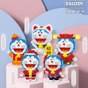 980pcs+ Anime Balody Doraemoned Blokai Helovinas Turto Kalėdų Micro Plytų Duomenys Žaislai Vaikams Dovanos