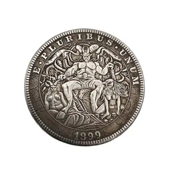 Amerikos Klajojo Monetos 1899 Žalvario, sidabro padengtą Demonas Progines Monetas Namų Puošybai Rinkti Monetas Amatai