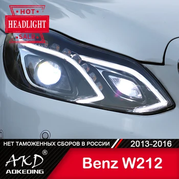 Automobilių Benz W212 Žibintas 2009-2016 Automobilio Aksesuaras Rūko Žibintai Dienos Veikia Šviesos DRL H7 LED Bi Xenon Lemputės W211 E300 Žibintai