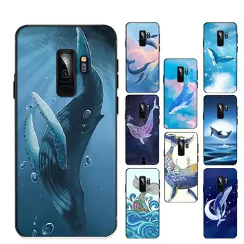 Banginis, Žuvis, Jūros Bangų Telefono dėklas Samsung S20 lite S21 S10 S9 plus Redmi Note8 9pro už 