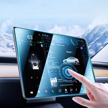 Grūdintas Stiklas Screen Protector, Skirta Tesla Model 3/Y prietaisų Skydelio Touchscreen Matinis HD Anti pirštų Atspaudų Anti-mėlyna Šviesa