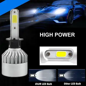 H1/H3/H4/H7/H11 LED Lemputė, priekinis žibintas COB Automobilio LED Žibintai Lemputės Hi/Lo Pluošto 16000LM 6000K Auto Galvos Lempa 36W LED Žibintai, Automobilių