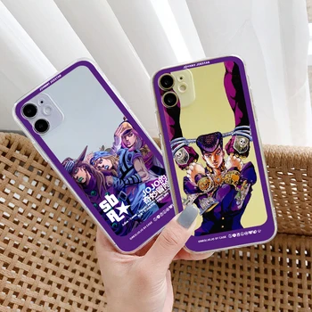 Japonų anime JOJO Kujo Jotaro Telefono dėklas Skirtas Apple iPhone 14 13 12 11 SE XS XR X 7 8 6 5 Plus Pro MAX 2020 Skaidrus