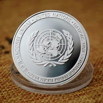 Jungtinių Tautų Taikos Palaikymo Operacijose Kolekcines Silveer Sidabrą, Suvenyrų Monetos Kūrybos Dovanų Kolekcija Progines Monetos