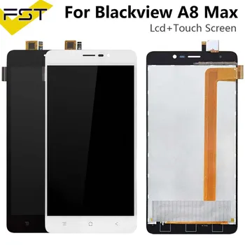Juoda/Balta Blackview A8 Max LCD Ekranas+Touch Ekranas 5.5 colių Ekraną, Blackview A8 Max skaitmeninis keitiklis Asamblėjos Įrankiai