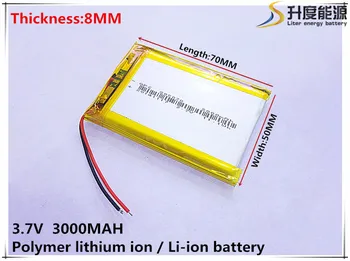 li-po 1pcs/daug 805070 3,7 V ličio polimero baterija 3000 mah 