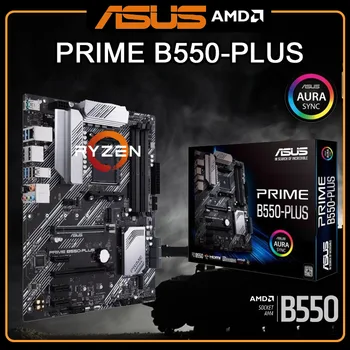 Lizdas AM4 Asus PRIME B550-PLUS pagrindinė Plokštė DDR4 128 GB PCI-E 4.0 USB3.2 AMD B550 Placa-mãe ATX Už Ryzen 5 3500 3700X cpu