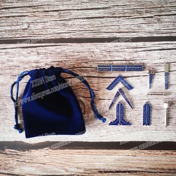 Masinu Miniatiūriniai Darbo Įrankių Rinkinys su mėlyno Aksomo maišelis Mason Freemason Dovanų išskirtinį Dovanų Rinkinys blue Pakuotėje Suvenyrai metalo