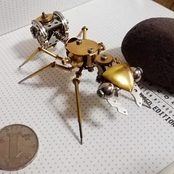 Mechaninė vabzdžių steampunk stiliaus ant full metal rankų darbo amatų kūrybinės mažų ornamentais