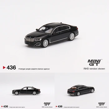 MINI GT 1:64 750Li XDrive Black Sapphire Lydinio Diorama Automobilio Modelio Surinkimo Miniatiūriniai Carros Žaislai 436 Sandėlyje