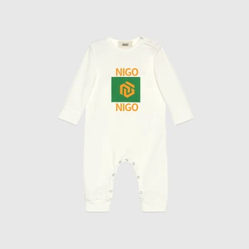 NIGO Kūdikių Bodysuit kombinezonai su Antkrūtiniais Skrybėlę Medvilnės Trijų dalių Kostiumą #nigo34236
