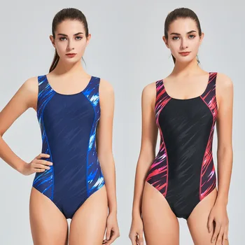 Profesionalus Moterų vientisas Sporto maudymosi kostiumėlį Konkurencijos Tipo Moterų Trikampis maudymosi Kostiumėliai, Skaitmeninis Spausdinimas Mados