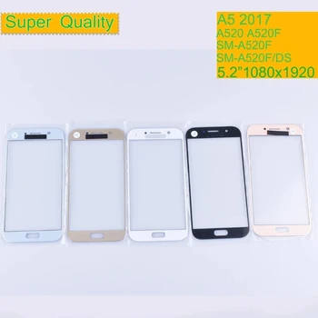 ReplacementFor Samsung Galaxy A5 2017 A520 Jutiklinio Ekrano Skydelio, Priekinės Stiklo LCD Objektyvas Su OCA Klijai