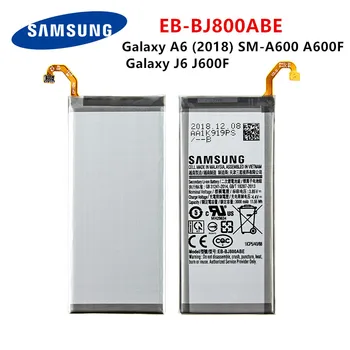 SAMSUNG Originalus EB-BJ800ABE 3000mAh Baterija Samsung Samsung Galaxy A6 (2018 m.), SM-A600 A600F Galaxy J6 J600F Mobilusis Telefonas