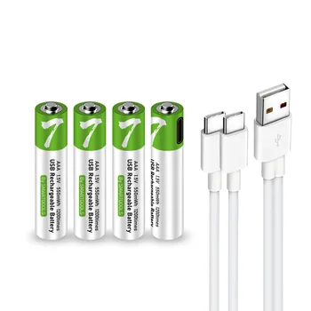 SMARTOOOLS 1,5 V AAA 550 MWh USB Li-ion Baterija Nuotolinio Valdymo Belaidės Pelės Žaislas +TYPE_C Kabelis, Kroviklis