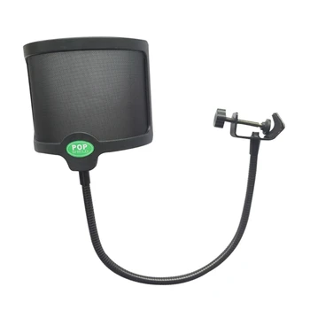 U-formos Mikrofonas Taršos Prevencijos Net Pop Filtras, Lanksti Rankos Filtras 360° Lanksčia Gooseneck Įrašą Rankos Filtras