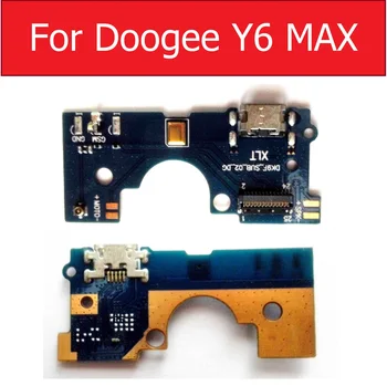USB Įkrovimo lizdas Kištukas Valdybos Doogee Y6 Max Įkroviklio Lizdas Doko Jungtis Valdybos Flex Kabelis atsarginės Dalys