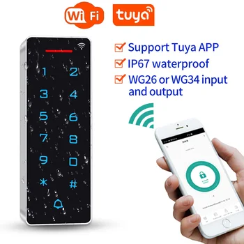 Wifi Tuya App Nuotolinio Valdymo Atviros Prieigos Kontrolės Klaviatūra RDA Atskiras Wiegand Išėjimo Keyapd Rda Reader IP67 atsparus Vandeniui 125Khz