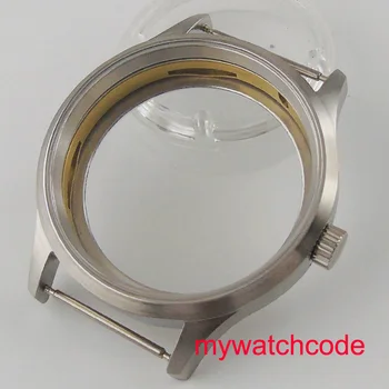 šepečiu 43mm 316L nerūdijančio plieno, laikrodžių atveju, safyro stiklas tinka ETA 6497 6498 vertus likvidavimo judėjimas