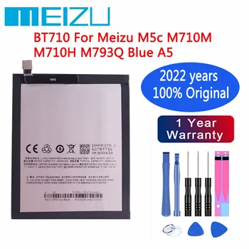 2022 metų BT710 Originalios Baterijos Meizu M5c M710M M710H M793Q Mėlyna A5 3000Ah Aukštos Kokybės, Telefono Baterija Atsargų + Įrankiai 1