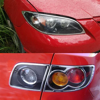 ABS Galvos Šviesos Lempos Dangtelio Apdaila, Automobilių Stiliaus Aksesuaras Mazda 3 BK 2003-2008 m Galinis Atgal Šviesos Lempos Dangtelio Apdaila