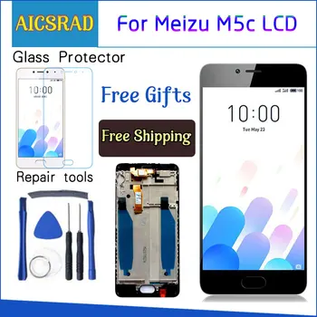 AICSRAD Naujas LCD Ekranas Pakeitimas + Touch Ekranas skaitmeninis keitiklis Skirtas Meizu M5C / Meilan 5C Balta Spalva Nemokamas Pristatymas