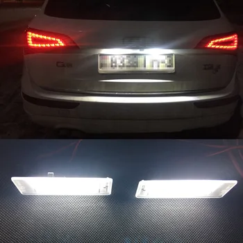 Canbus LED Licenciją plokštelės šviesos numeris numerio ženklo žibintas, skirtas AUDI A4 A5 A7 Q3 Skoda Kamiq Greitas Sėdynės VW Jetta Touareg Tiguan 