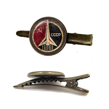 CCCP Sovietinės Emblemos, Rusijos prisegamas Kosminių Skrydžių Visatos SSRS, Sovietų Komunizmo Simbolis, Žavesio Kaklaraištis Užsegimas Vyrams Marškinėliai Dovana