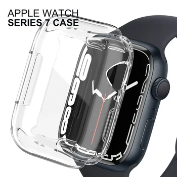 Dangtelis Apple laikrodžių atveju, 44mm 40mm 42mm 44mm Minkštos TPU Bamperis Screen protector correa iwatch 