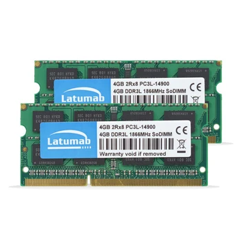DDR3L RAM 4GB 8GB 1866MHz 1 600mhz 1333MHz 1066MHZ SODIMM RAM Nešiojamojo kompiuterio Atminties 204 Smeigtukai 1.35 V Memoria DDR3 RAM Atminties Modulis 6