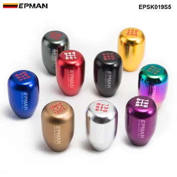 EPMAN Sporto Universalus Spalvinga Aliuminio Shift Knob Lenktynių Pavarų Rankena, Daugumai Automobilių Shifter Konbs EPSK019S5
