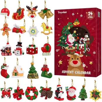 Kalėdų Atgalinės atskaitos Advento Kalendorių su 24 Kabantys Papuošalai Spalvinga Kalėdinis Advento Kalendorius Kalėdų Medžio Kabantys Papuošalai