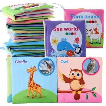 Montessori 0-12Monthes vaikų Knygų žaislai Švietimo Naujagimiui Ankstyvo Mokymosi Medžiaga Knyga Plėtoti Cognize Skaitymo Įspūdį Žaislai