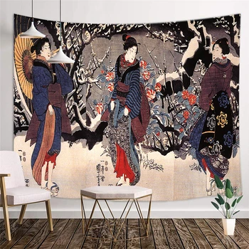 Moteris Utagawa Kuniyoshi Dizainas Unikalus Gobelenas Kambario Aksesuarai