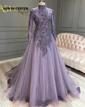 Musulmonų Linijos, Vakaro Suknelės Ilgio Prabanga 2023 Dubajus Ilgomis Rankovėmis Elegantiškas Suknelės Moterims Vestuves Turkijoje Pagal Užsakymą Proga