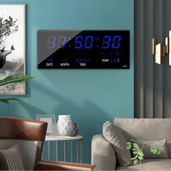 Naujas Dly 3d Kūrybos Sienos Laikrodį, Amžiną Kalendorių Sieninis Laikrodis Kabo Minutę Plastikinių Elektroninių Skaitmeninių Namų Dekoravimo Elementai