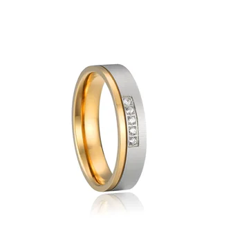 pareiškimas žiedai moterų vestuvių juostas 14k aukso spalvos papuošalai ponios meilės aljanso pora sužadėtuvių žiedai moterų, mergaičių