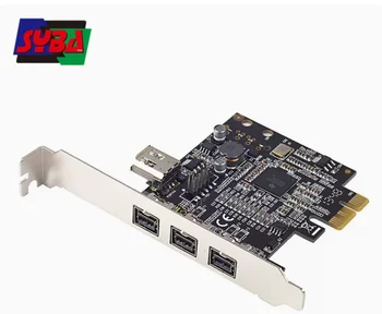 PCIE Combo 3x 1394b Prievadai Firewire PCI-Express Valdiklio Plokštę, 1394 kortelės TI Chipset 1. uosto vidaus 1394B 9pin
