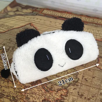 Pieštuko Atveju Mielas Kawaii 3D Pliušinis Panda Pieštuko Atveju Didelės Talpos, Mokykliniai Reikmenys Naujovė Prekės Vaikams Daugiafunkcinis
