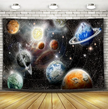 Planetų Gobelenas Kosmoso Galaktika Visatoje Spausdinti Gobelenai Sienos Kabo Sieninis, Miegamojo Kambarį Bendrabučio Namų Dekoracijos